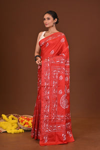 SINDOORREKHA BLENDED SILK KANTHA SAREE