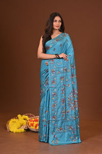 SONDHYARAGINI BLENDED SILK KANTHA SAREE