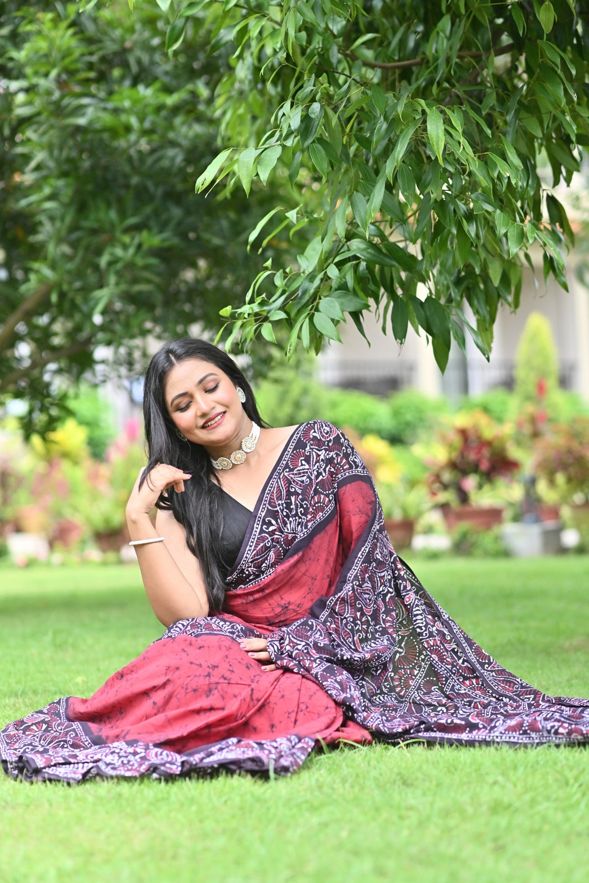SANTINIKETAN HAND BATIK SAREE