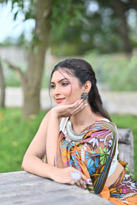 CHANDRAVATI BLENDED SILK KANTHA SAREE
