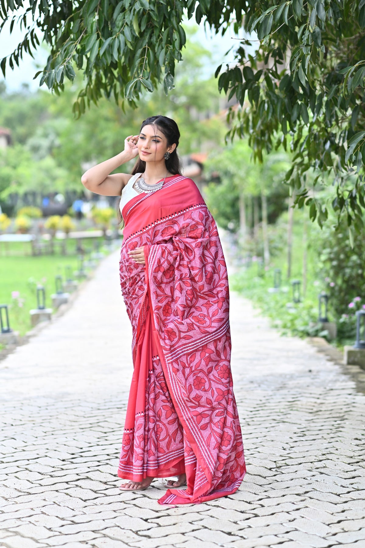 NARAYANI BLENDED SILK KANTHA SAREE
