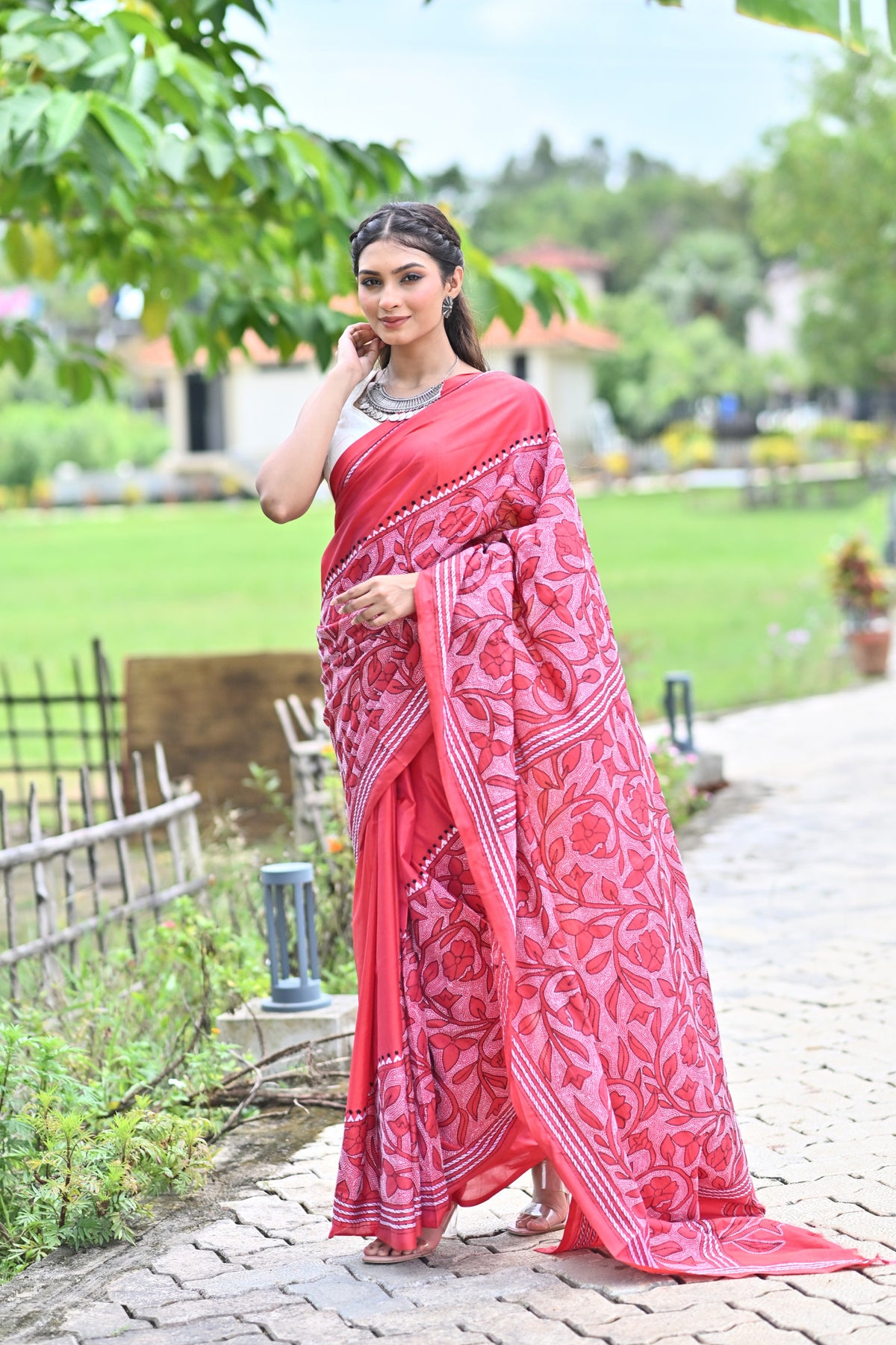 NARAYANI BLENDED SILK KANTHA SAREE