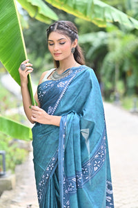 SHUBHADA BLENDED SILK KANTHA SAREE