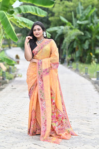KARUNAMAYI BLENDED SILK KANTHA SAREE
