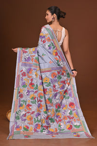 SUBHRANGI BLENDED SILK KANTHA SAREE