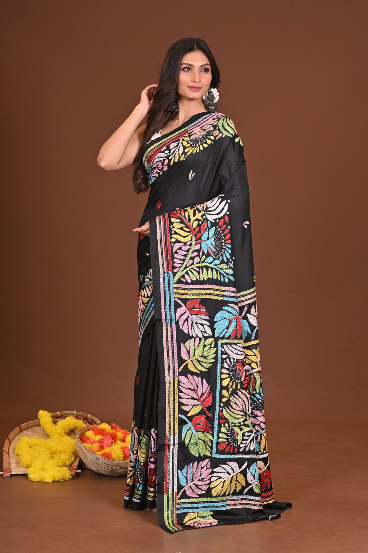 TAMOSHIKHA BLENDED SILK KANTHA SAREE