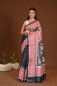 TOSSOR DYE BLOCK KANTHA SAREE