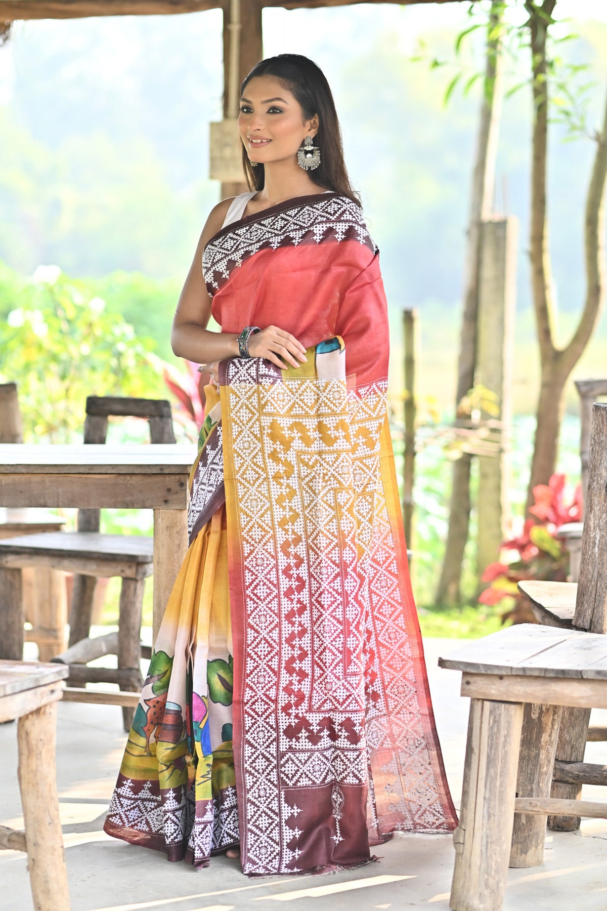 TOSSOR FUSION KANTHA SAREE