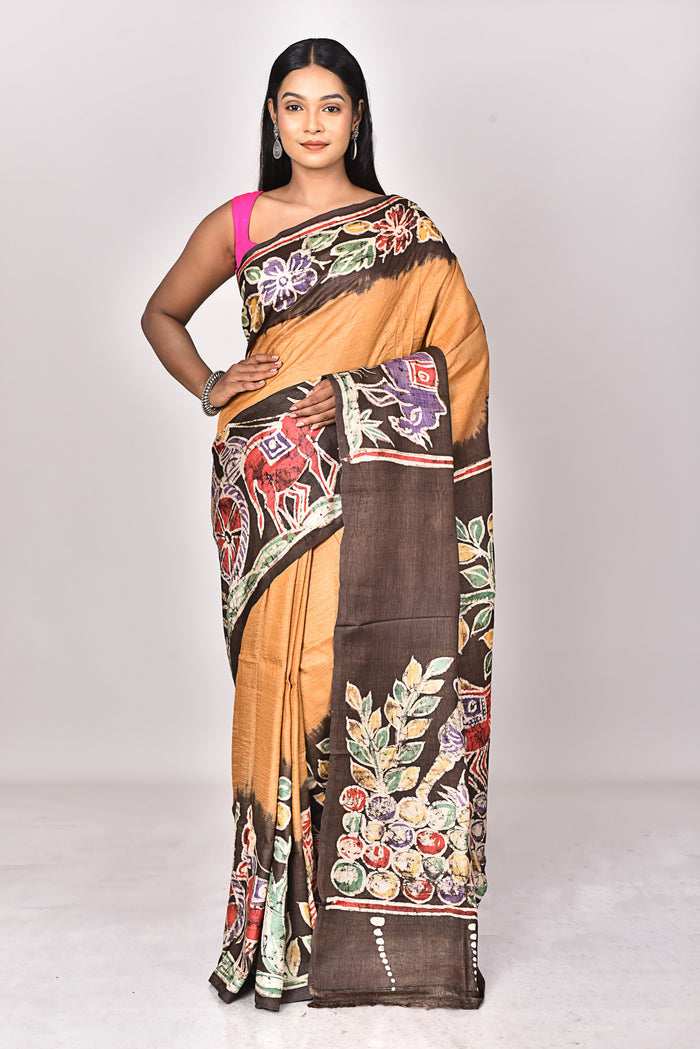 TUSSAR BATIK SILK SAREE