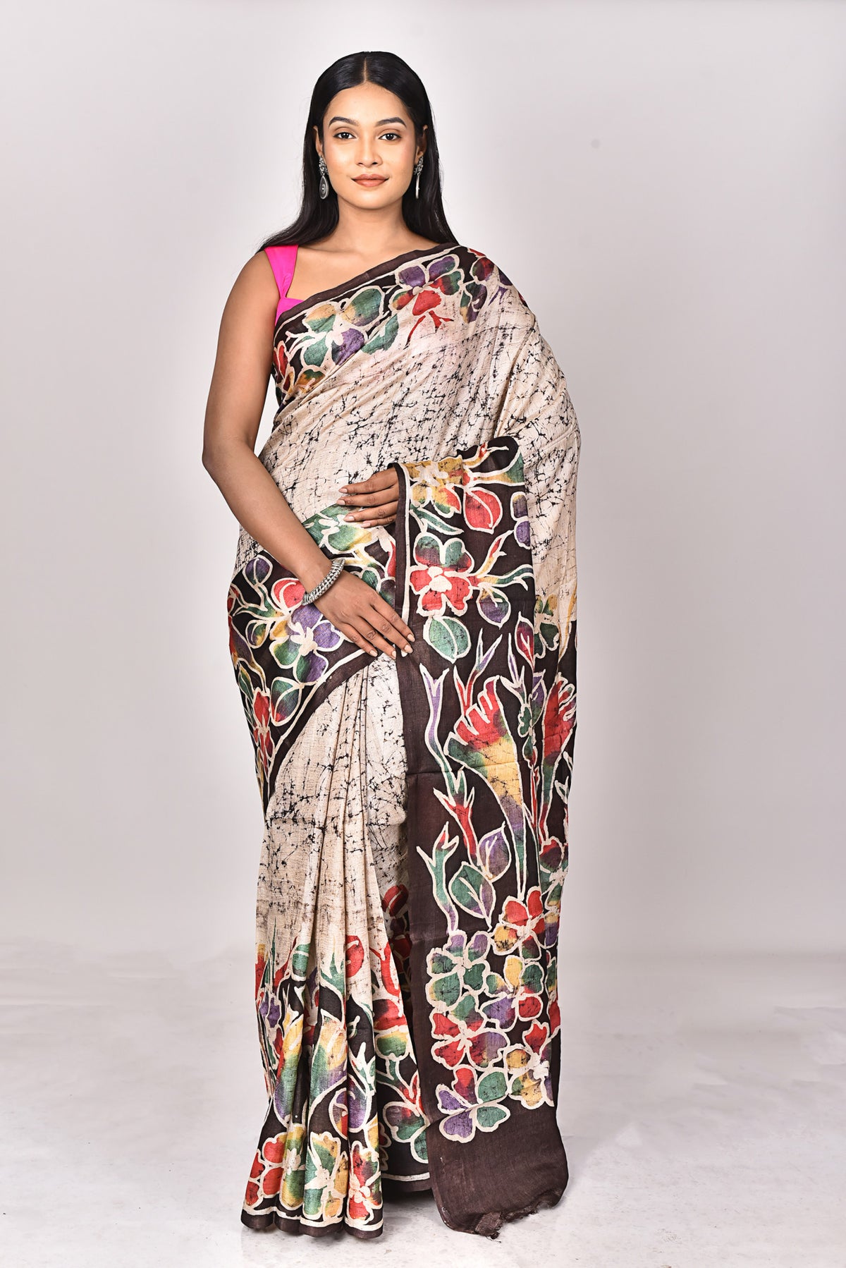 TUSSAR BATIK SILK SAREE