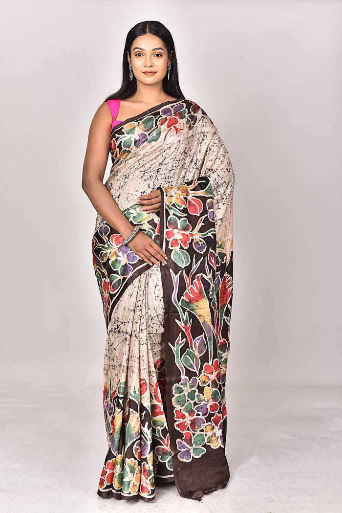 TUSSAR BATIK SILK SAREE