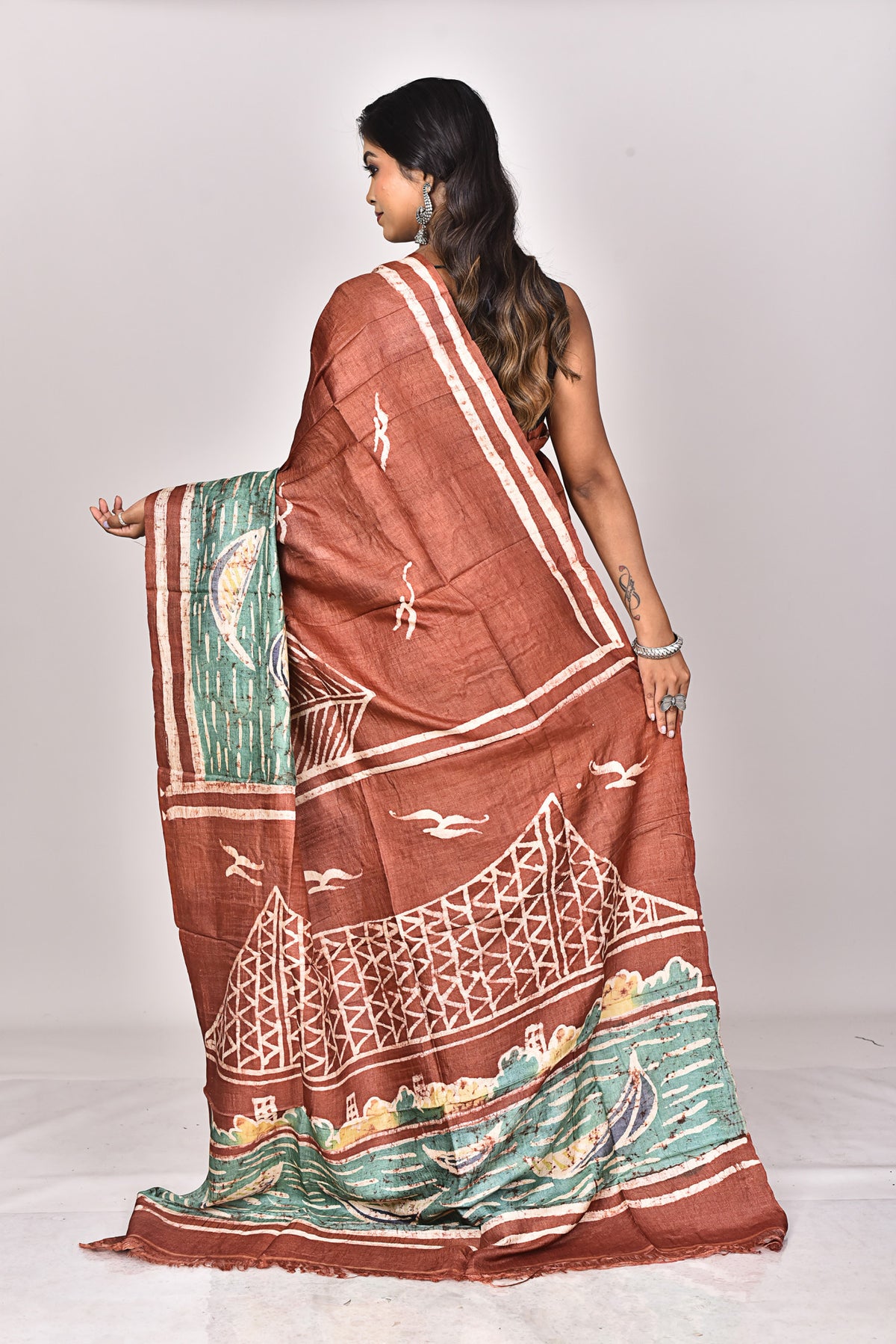 TUSSAR BATIK SILK SAREE