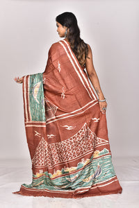 TUSSAR BATIK SILK SAREE