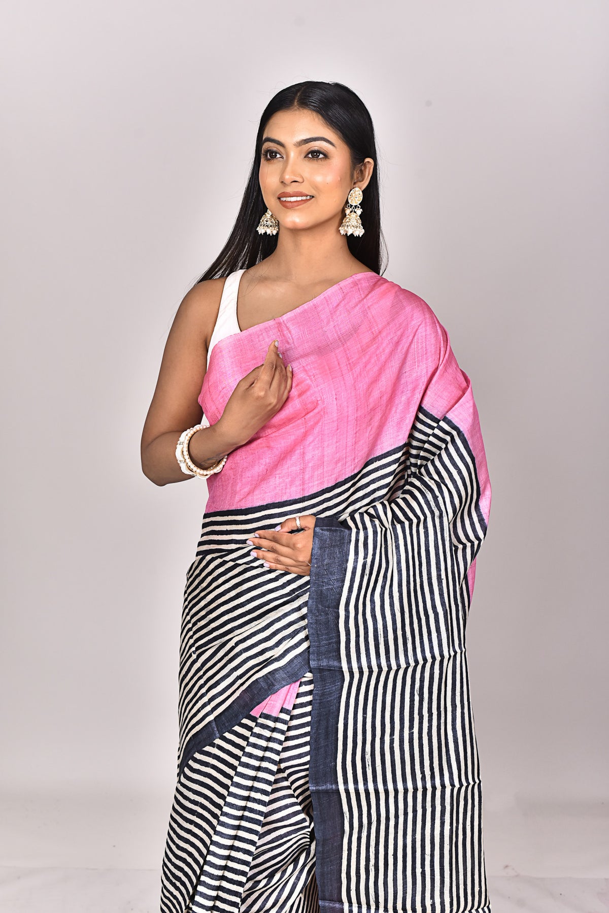 TUSSAR BLOCK SAREE