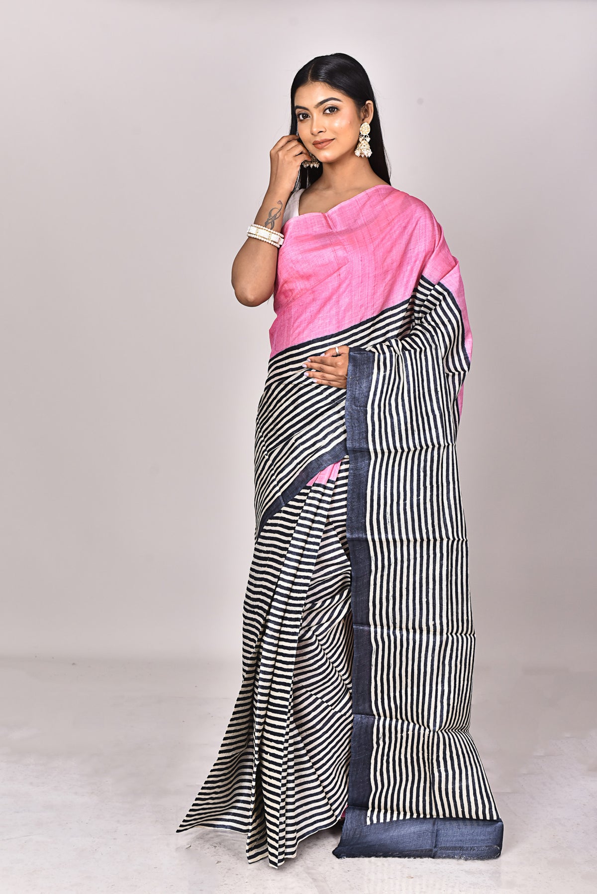 TUSSAR BLOCK SAREE