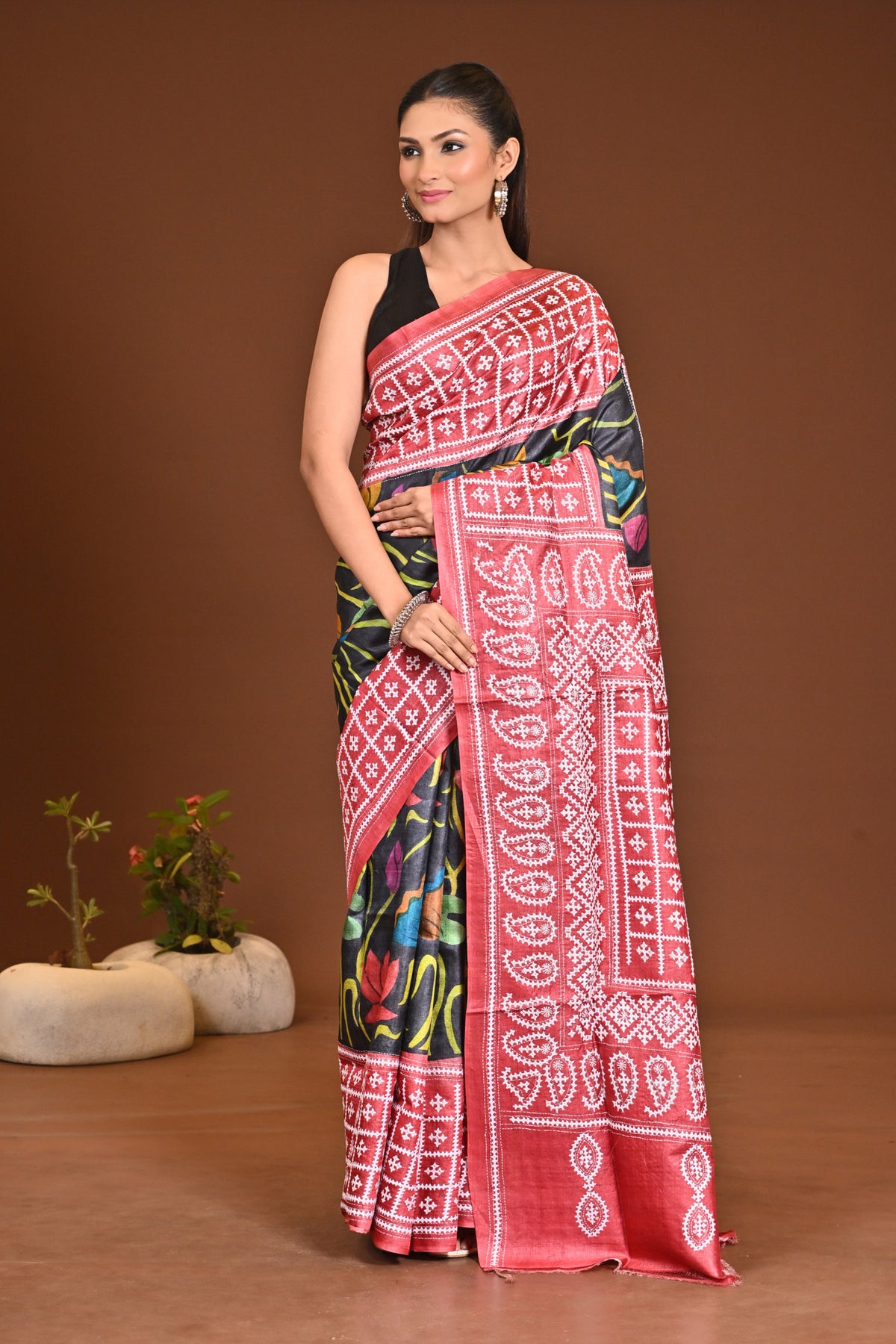TUSSAR FUSION KANTHA SAREE
