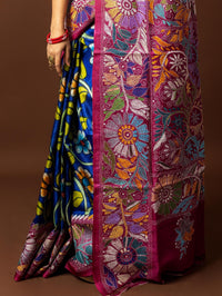 Tussar Hand Print Saree