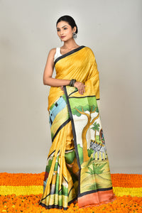 TUSSAR HAND PRINT SAREE