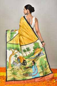 TUSSAR HAND PRINT SAREE