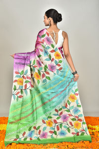TUSSAR HAND PRINT SAREE