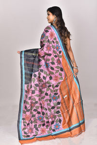 TUSSAR HANDPRINT KANTHA SAREE