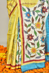 TUSSAR HANDPRINT SAREE