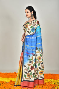 TUSSAR HANDPRINT SAREE