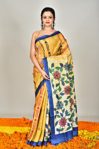 TUSSAR HANDPRINT SAREE