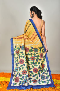 TUSSAR HANDPRINT SAREE
