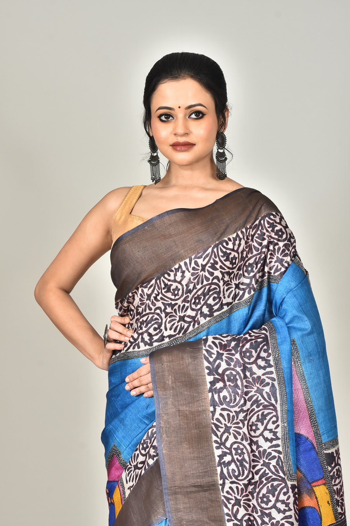 TUSSAR HANDPRINT SAREE