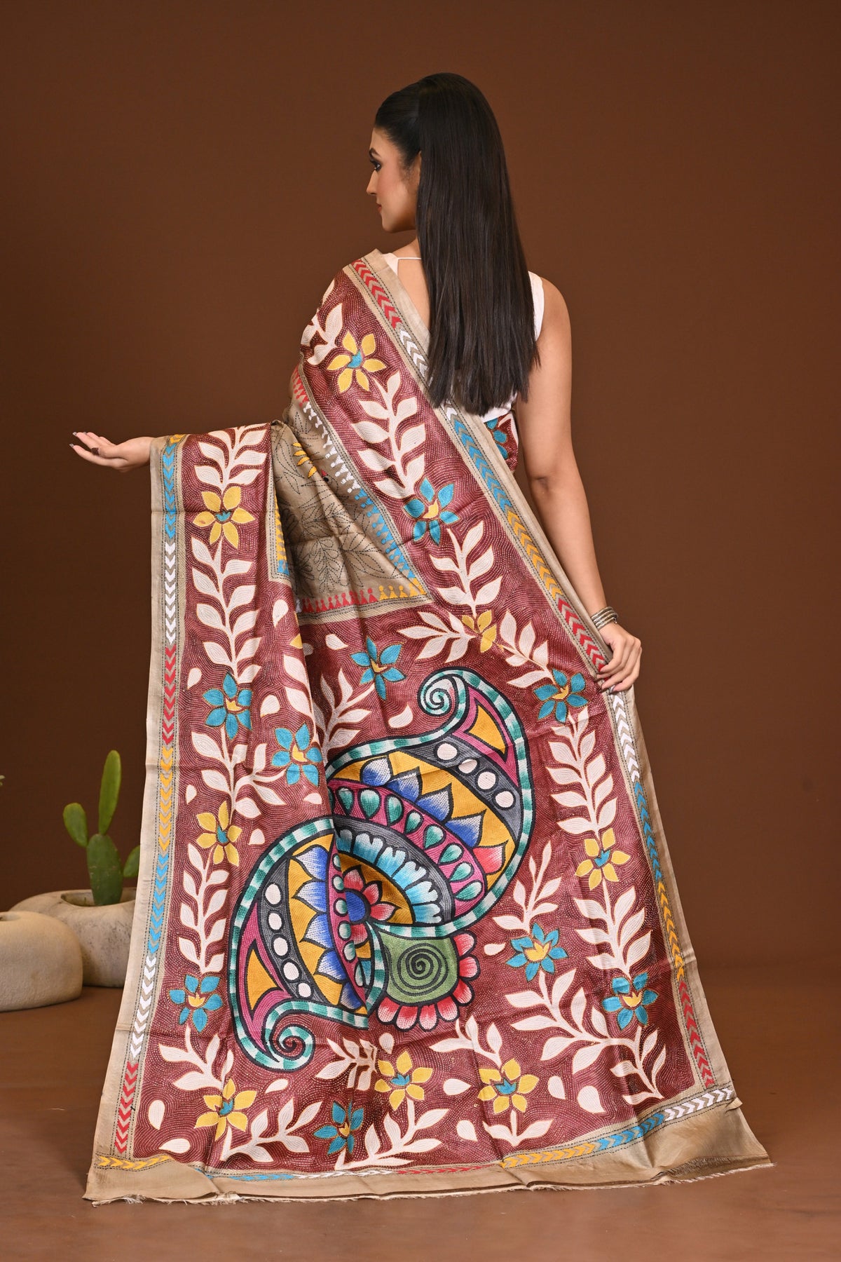 TUSSAR NEW HANDPRINT SAREE