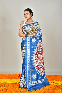 TUSSAR SILK DIY KANTHA SAREE