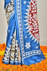 TUSSAR SILK DIY KANTHA SAREE