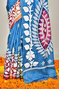 TUSSAR SILK DIY KANTHA SAREE