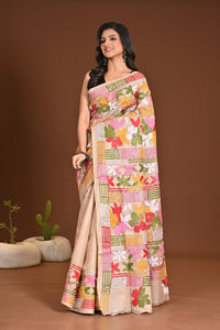 TUSSAR SILK KANTHA SAREE