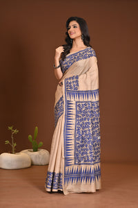 TUSSAR SILK KANTHA SAREE