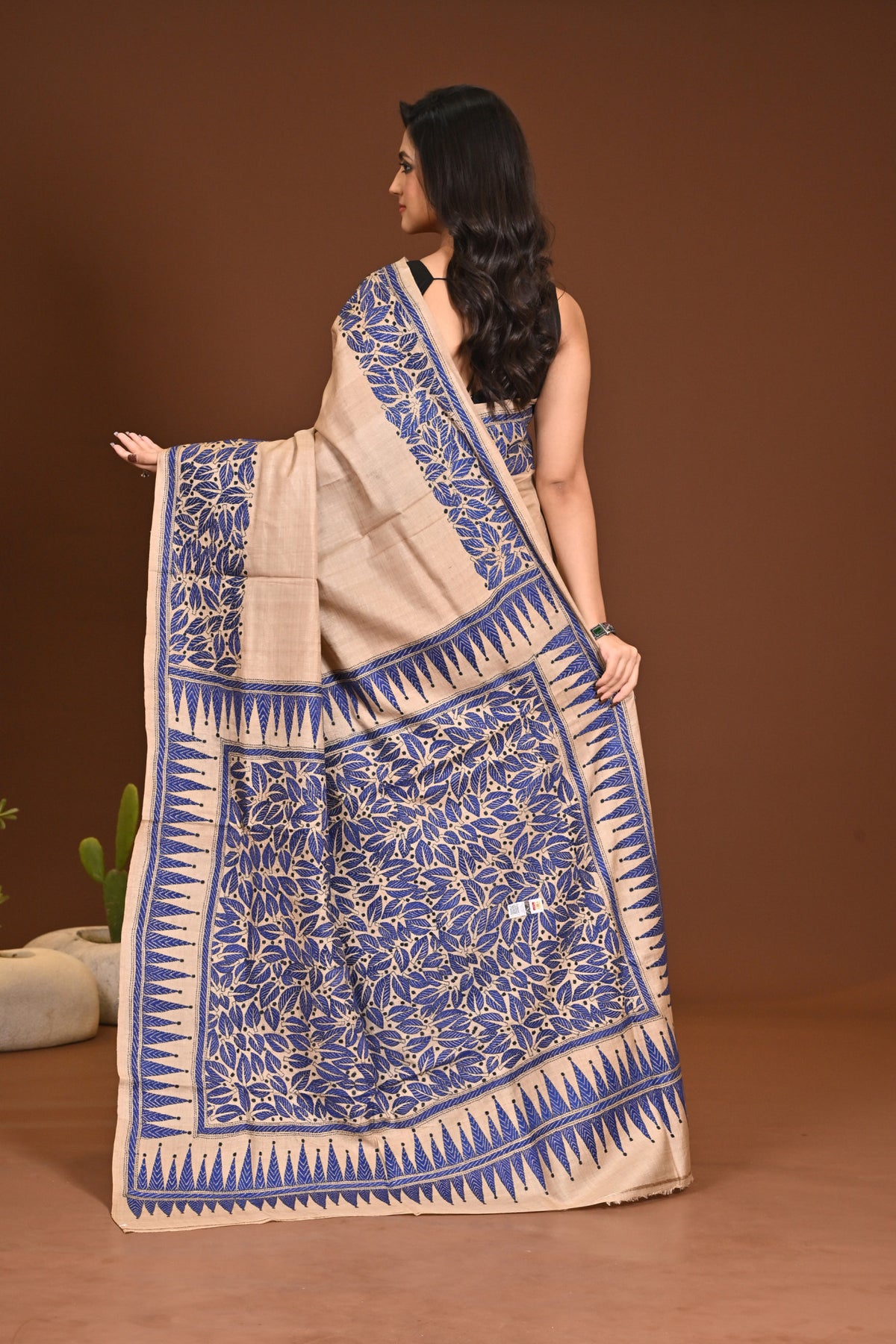 TUSSAR SILK KANTHA SAREE