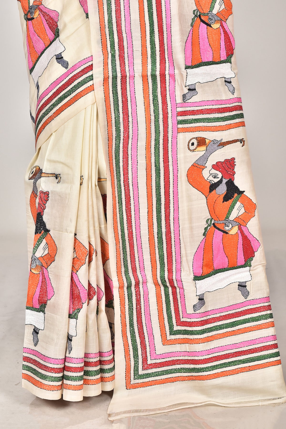 TUSSAR SILK KANTHA SAREE