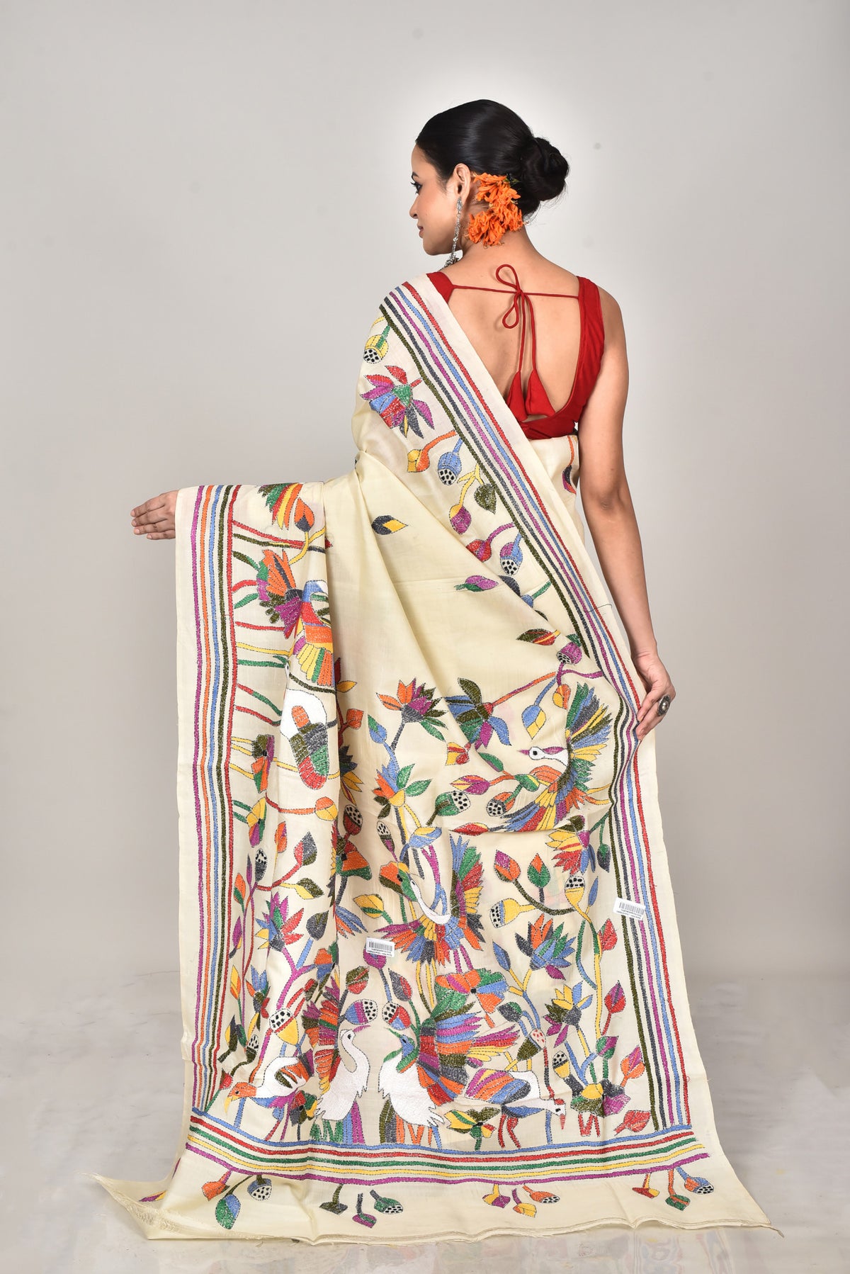 TUSSAR SILK KANTHA SAREE