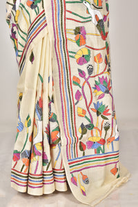 TUSSAR SILK KANTHA SAREE