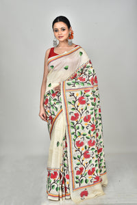 TUSSAR SILK KANTHA SAREE