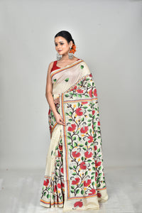 TUSSAR SILK KANTHA SAREE