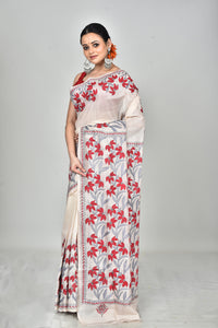 TUSSAR SILK KANTHA SAREE