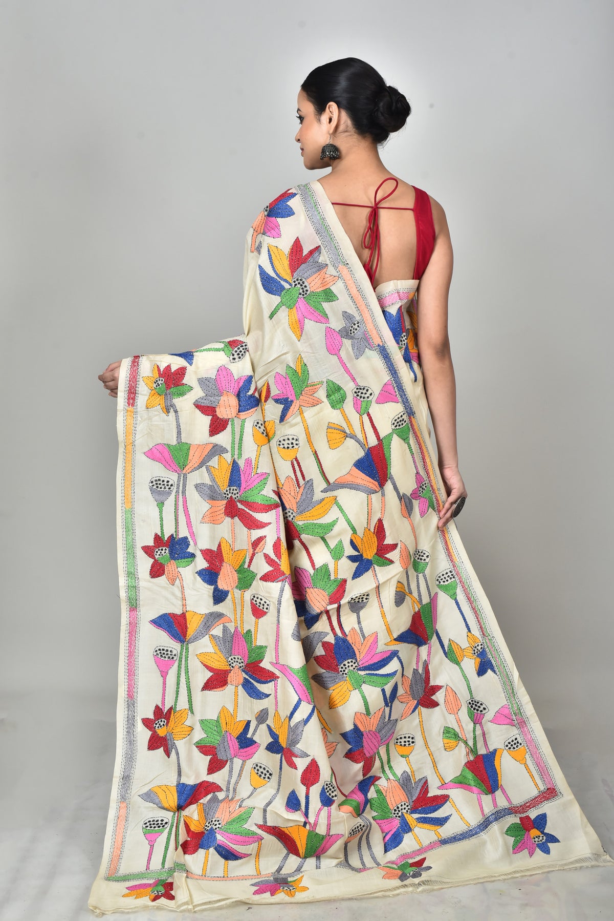 TUSSAR SILK KANTHA SAREE