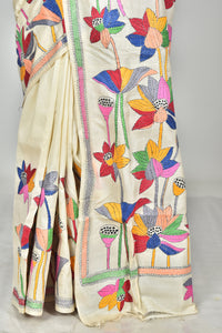 TUSSAR SILK KANTHA SAREE