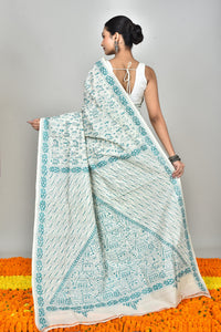 TUSSAR SILK KANTHA SAREE