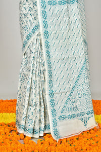 TUSSAR SILK KANTHA SAREE