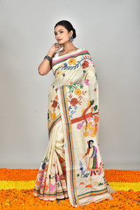 TUSSAR SILK KANTHA SAREE