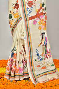 TUSSAR SILK KANTHA SAREE
