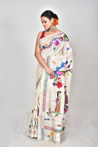 TUSSAR SILK KANTHA SAREE